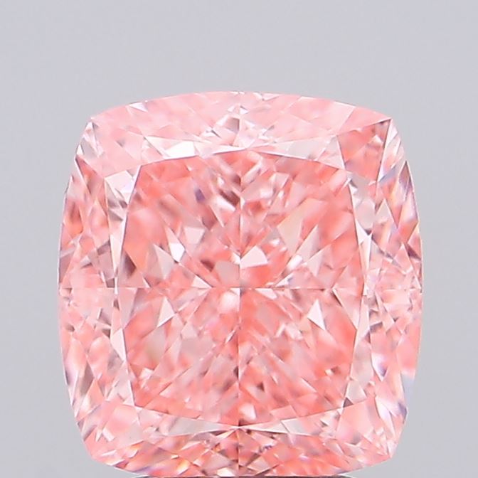3.52ct Cushion FANCY VIVID PINK VS1 Lab Created Diamond