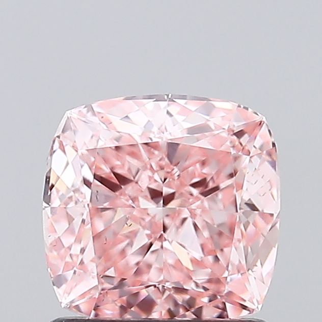 1.19ct Cushion FANCY VIVID PINK VS2 Lab Created Diamond