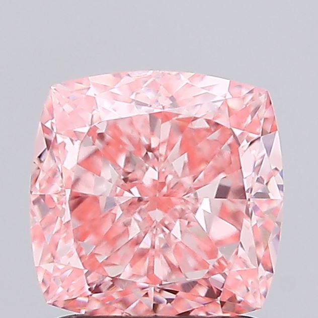 1.92ct Cushion FANCY VIVID PINK VVS2 Lab Created Diamond