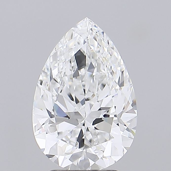 2.72ct Pear D IF Lab Created Diamond