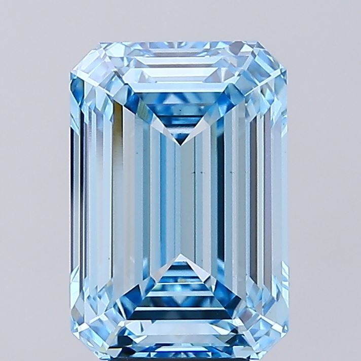 6.05ct Emerald  VVS2 Lab Created Diamond