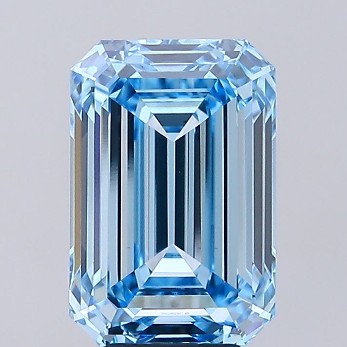 6.04ct Emerald  VVS2 Lab Created Diamond