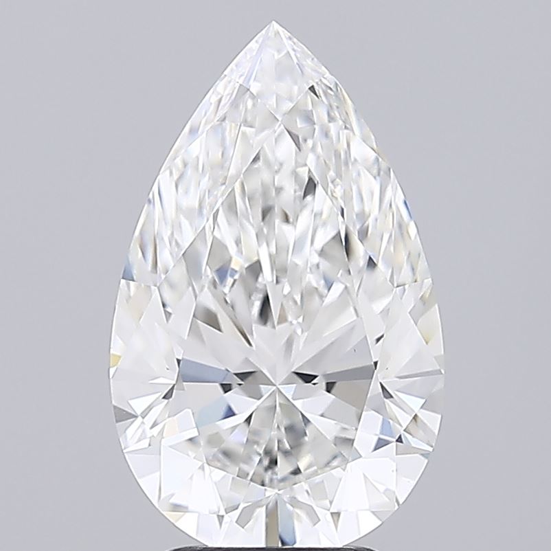 4.05ct Pear F VVS2 Lab Created Diamond