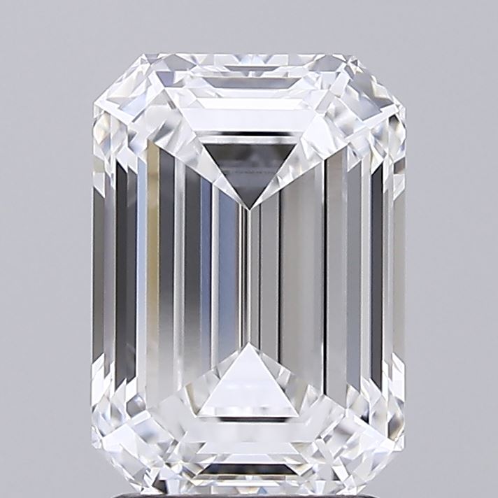 2.47ct Emerald D VVS2 Lab Created Diamond