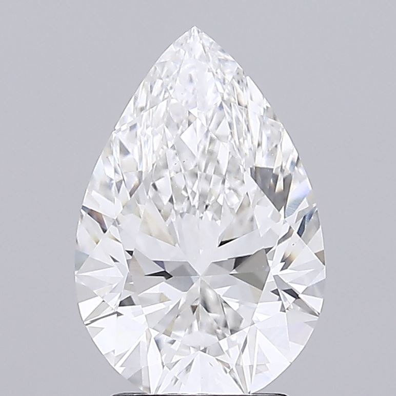 3.06ct Pear F VS1 Lab Created Diamond