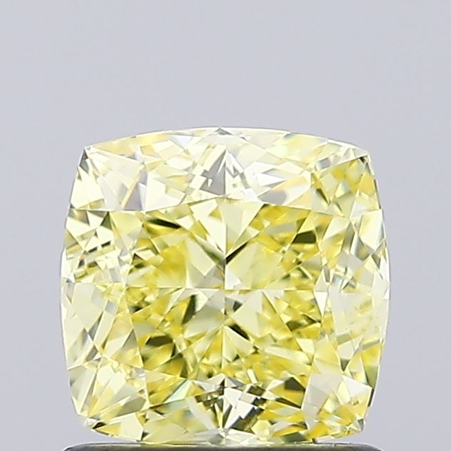 1.16ct Cushion FANCY INTENSE YELLOW VVS2 Lab Created Diamond