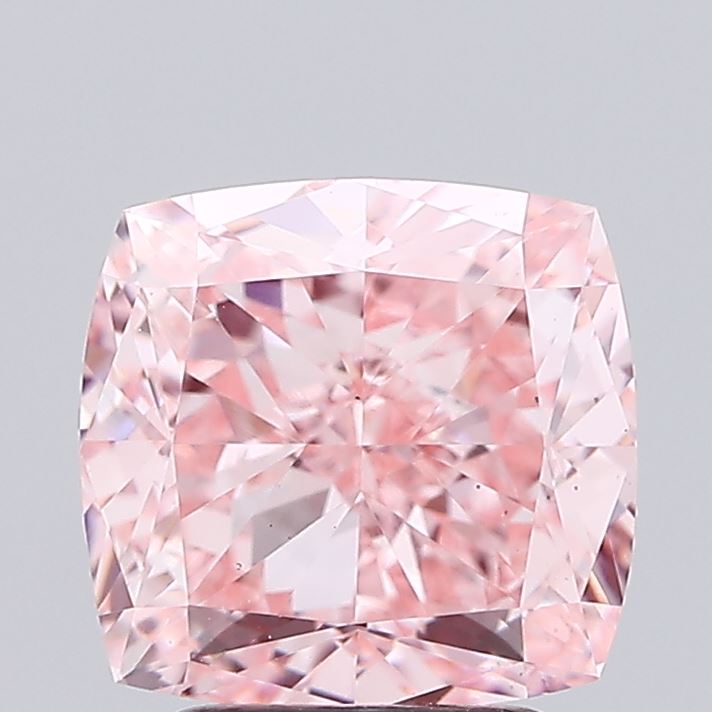 3.51ct Cushion FANCY VIVID PINK VS1 Lab Created Diamond
