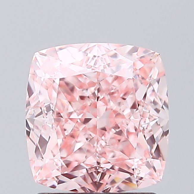 1.84ct Cushion FANCY VIVID PINK VS1 Lab Created Diamond