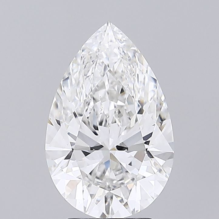 3.08ct Pear F VS1 Lab Created Diamond