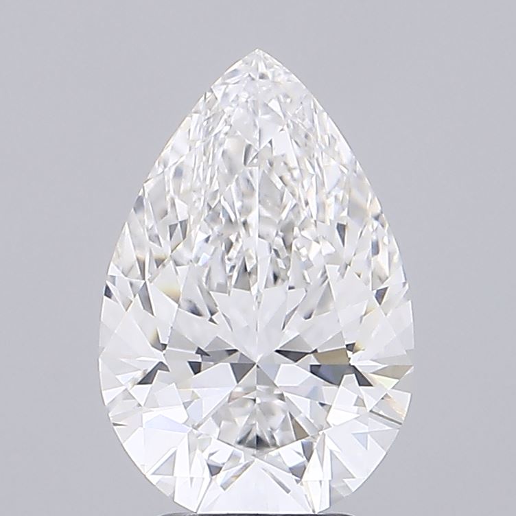 3.04ct Pear F VVS2 Lab Created Diamond