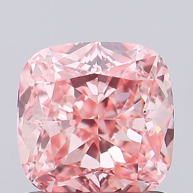 1.03ct Cushion FANCY VIVID PINK VS1 Lab Created Diamond