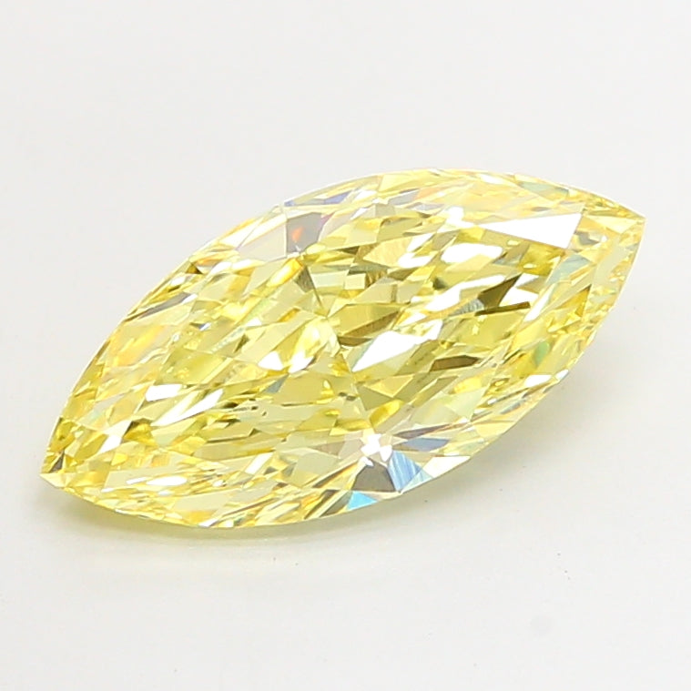 3.54ct Marquise FANCY INTENSE YELLOW VVS2 Lab Created Diamond