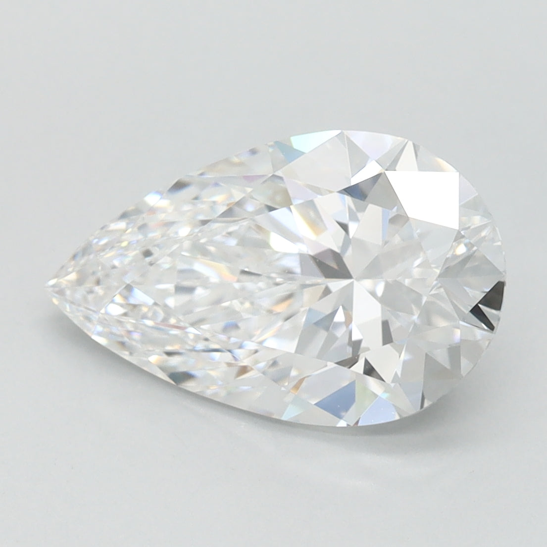 2.1ct Pear D IF Lab Created Diamond