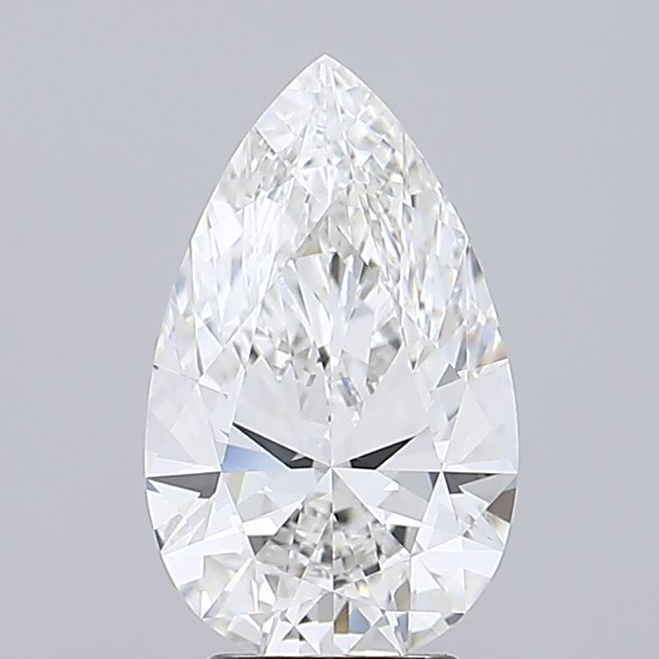 4.05ct Pear F VVS2 Lab Created Diamond