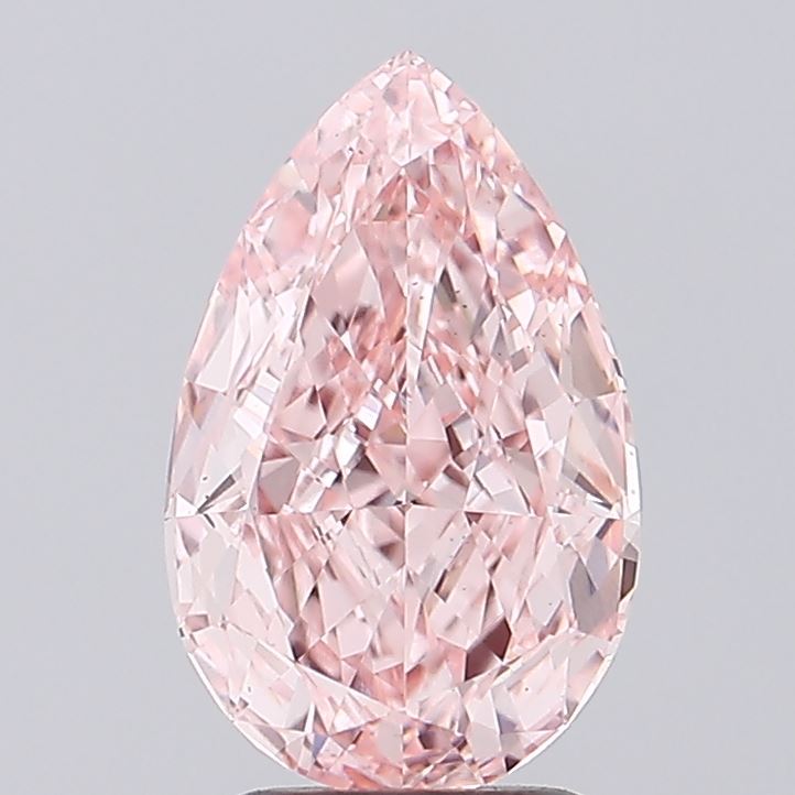 3.02ct Pear FANCY VIVID PINK VS1 Lab Created Diamond