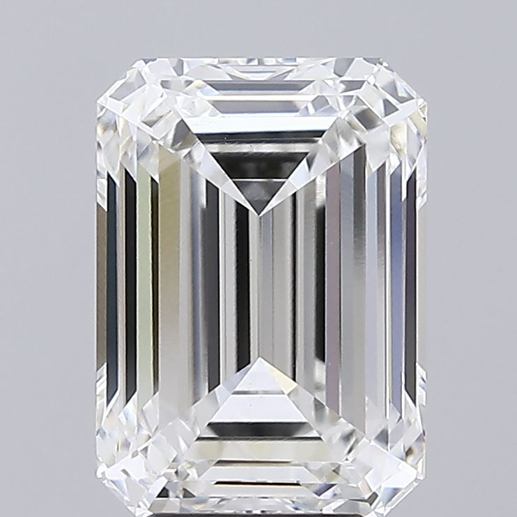 5.04ct Emerald F VVS2 Lab Created Diamond