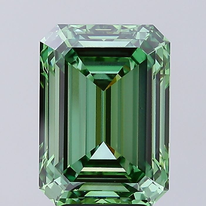 5.07ct Emerald  VVS2 Lab Created Diamond