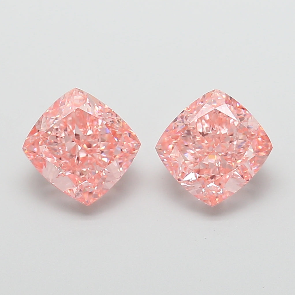 3.15ct Cushion FANCY VIVID PINK VS1 Lab Created Diamond