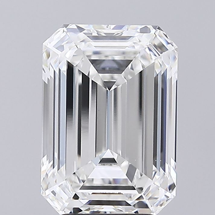 4ct Emerald F VVS2 Lab Created Diamond