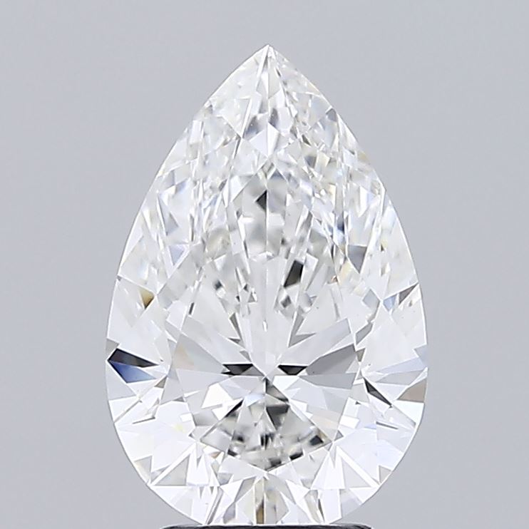 3.09ct Pear F VVS2 Lab Created Diamond