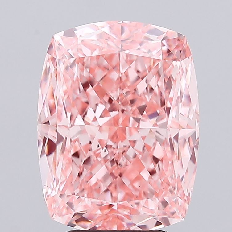 5.88ct Cushion FANCY VIVID PINK VS1 Lab Created Diamond