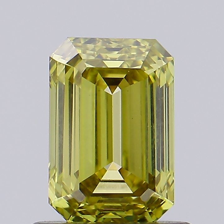 1.01ct Emerald FANCY  GRAYISH YELLOW VVS2 Lab Created Diamond